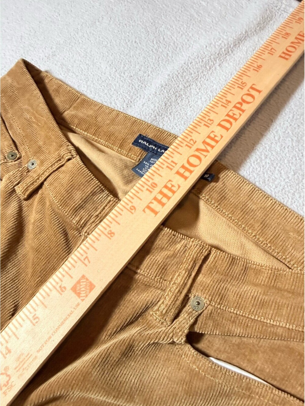 Lauren Ralph Lauren Sports Pants Mens Size 10 Brown Corduroy Straight Dress - Picture 5 of 8